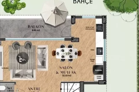 Продажа квартиры  в Аксу, Анталье, Турция 3+1, 150м2, №182735 – фото 13