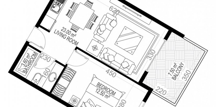 Daire Yekta Sungate Residence 1+1, Gazipaşa, Antalya, Türkiye №184141