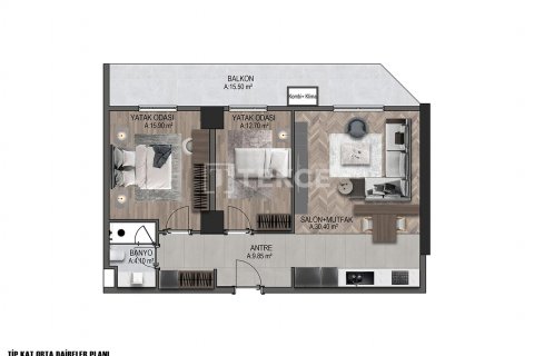 Apartment for sale in Bursa, Turkey, 2 bedrooms, 110m2, No. 192759 – photo 17