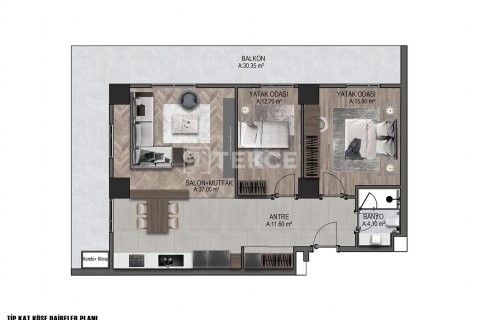 Apartment for sale in Bursa, Turkey, 2 bedrooms, 110m2, No. 192759 – photo 16