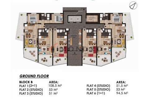 آپارتمان در Northern Cyprus ، ترکیه 2 خوابه ، 140 متر مربع. شماره 184045 - 17
