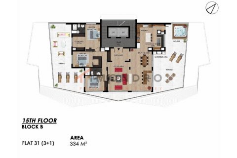 آپارتمان در Northern Cyprus ، ترکیه 2 خوابه ، 140 متر مربع. شماره 184045 - 21
