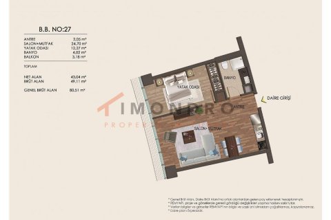 Продажа квартиры  в Умрание, Стамбуле, Турция 1+1, 85м2, №193100 – фото 25