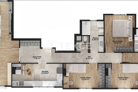 4+1 Lejlighed  i Istanbul, Tyrkiet Nr. 186994 - 3