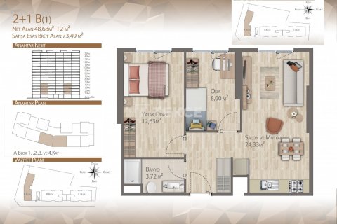 1+1 Wohnung  in Istanbul, Türkei Nr. 194274 - 25