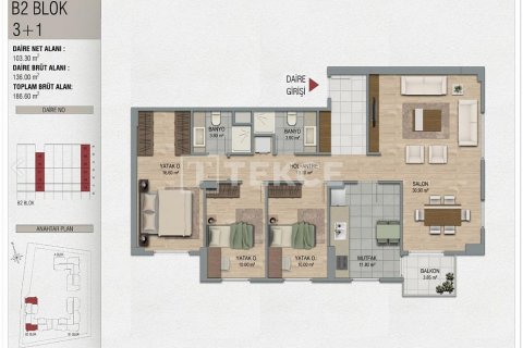 Продажа квартиры  в Пендике, Стамбуле, Турция 3+1, 133м2, №185490 – фото 19