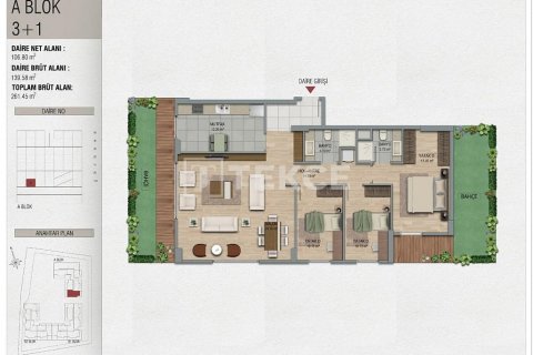 Продажа квартиры  в Пендике, Стамбуле, Турция 3+1, 133м2, №185490 – фото 13