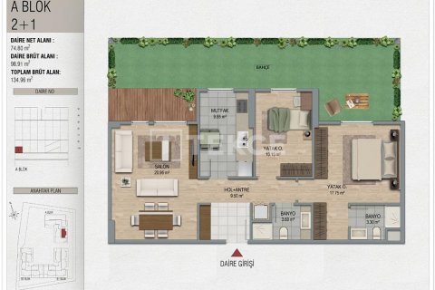 Продажа квартиры  в Пендике, Стамбуле, Турция 3+1, 133м2, №185490 – фото 11