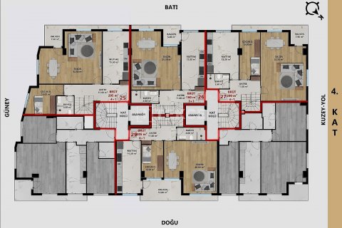 آپارتمان در  Antalya ، ترکیه 2 خوابه ، 92 متر مربع.  شماره 194361 - 3