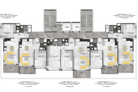 3+1 Penthäuser  in Alanya, Antalya, Türkei Nr. 189045 - 22