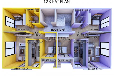 Продажа квартиры в Чифтликкёе, Ялове, Турция 2+1, 75м2, №178119 – фото 4