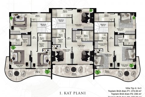 Продажа виллы  в Аланье, Анталье, Турция 4+1, 300м2, №191653 – фото 27