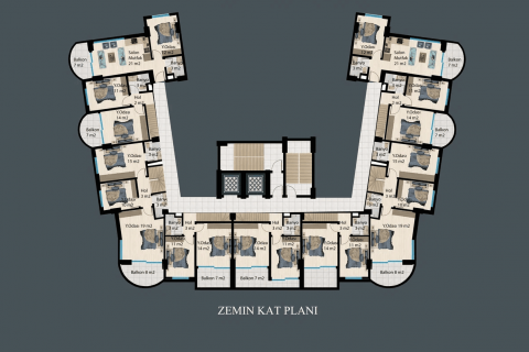 1+1 Lejlighed  i Demirtas, Alanya, Antalya, Tyrkiet Nr. 180011 - 13