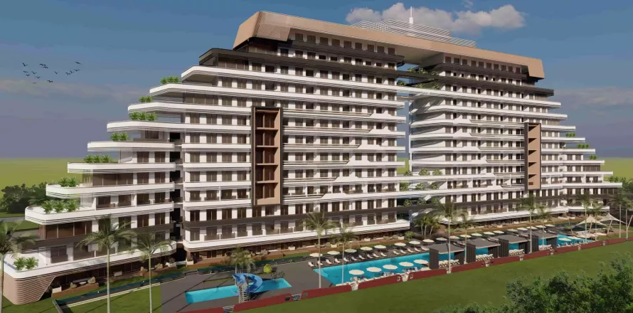 آپارتمان در  Antalya ، ترکیه 1 خوابه ، 93 متر مربع.  شماره 168034