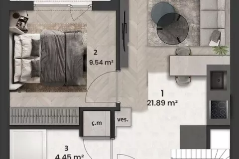 2+1 Lägenhet  i Mugla, Turkiet Nr. 183519 - 28