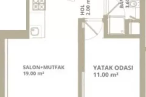 1+1 Lejlighed  i Mugla, Tyrkiet Nr. 189421 - 29