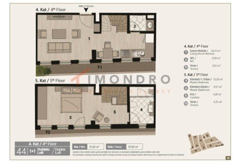 3+1 Leilighet  i Beyoglu, Istanbul, Tyrkia Nr. 177865 - 30