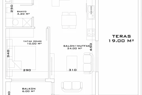 1+1 Lejlighed  i Aksu, Antalya, Tyrkiet Nr. 182866 - 26