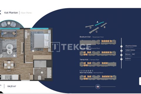 Продажа квартиры в Пендике, Стамбуле, Турция 1+1, 64м2, №193226 – фото 15