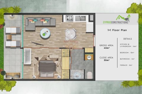 Apartment for sale  in Girne, Northern Cyprus, 1 bedroom, 78m2, No. 187797 – photo 6