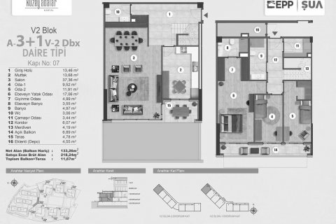 3+1 Leilighet i Kuzey Adalar Kartal, Kartal, Istanbul, Tyrkia Nr. 189185 - 2