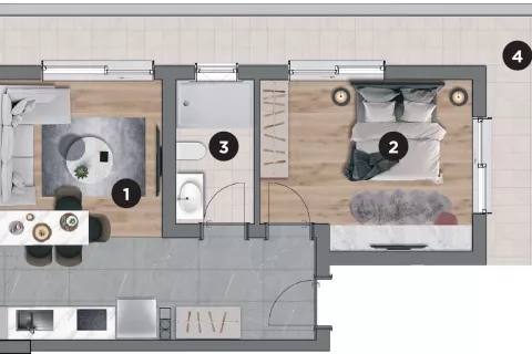 Продажа квартиры в Аксу, Анталье, Турция 1+1, 75м2, №182964 – фото 17