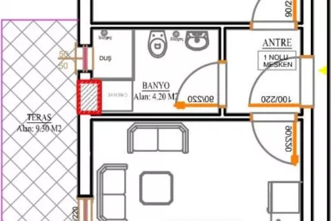 Apartment for sale in Turkey, 1 bedroom, 50m2, No. 183259 – photo 13