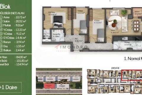 آپارتمان در Küçükçekmece،  Istanbul ، ترکیه 2 خوابه ، 95 متر مربع.  شماره 193857 - 24