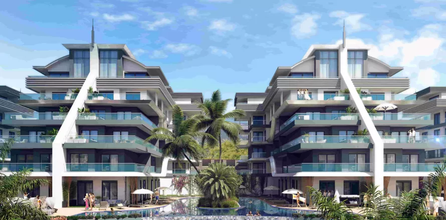 1+1 Lägenhet  i Alanya, Antalya, Turkiet Nr. 168025