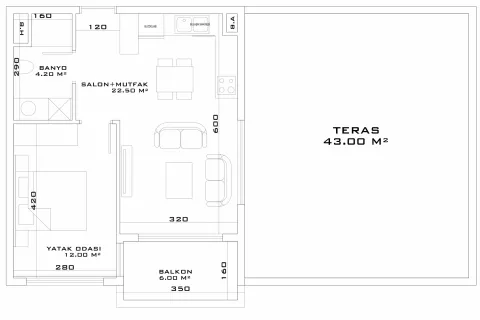 Daire  1+1  Aksu, Antalya, Türkiye №182875 - 26