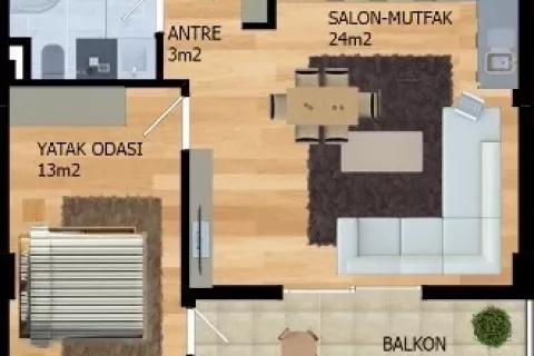 Daire  1+1  Alanya, Antalya, Türkiye №189442 - 28