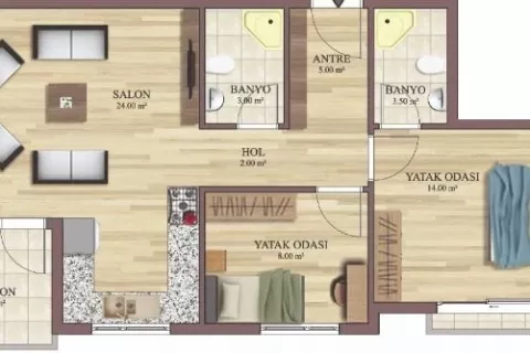 Apartment for sale  in Turkey, 2 bedrooms, 60m2, No. 189439 – photo 14