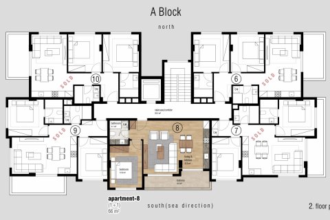Продажа квартиры  в Оба, Анталье, Турция 1+1, 57м2, №188837 – фото 23