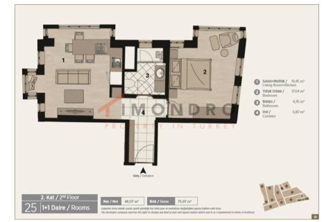 1+1 Lägenhet  i Beyoglu, Istanbul, istanbul, Turkiet Nr. 177863 - 25