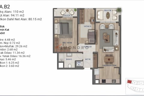 Продажа квартиры  в Умрание, Стамбуле, Турция 4+1, 239м2, №211730 – фото 29