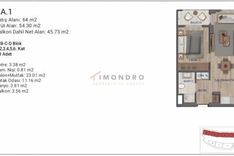 2+1 Wohnung  in Umraniye, Istanbul, Türkei Nr. 211728 - 24