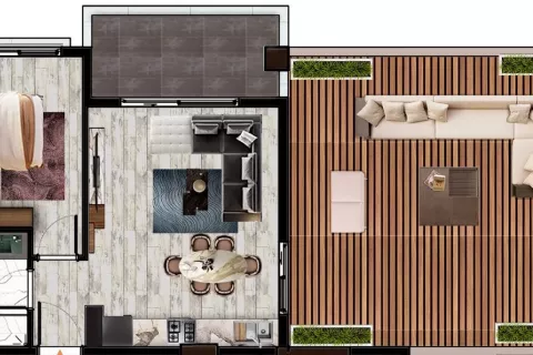 1+1 Lejlighed  i Aksu, Antalya, Tyrkiet Nr. 183090 - 23