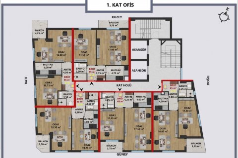 Daire  1+1  Muratpaşa, Antalya, Türkiye №206843 - 5