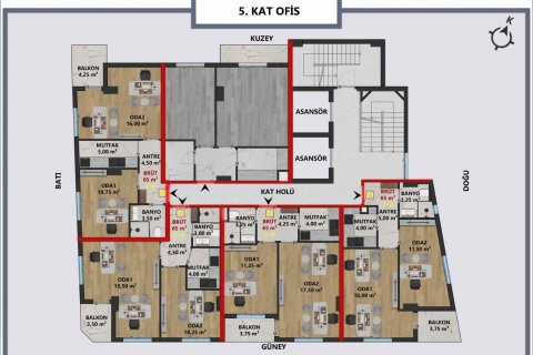 Daire  1+1  Muratpaşa, Antalya, Türkiye №206843 - 12