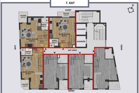 Daire  1+1  Muratpaşa, Antalya, Türkiye №206843 - 10