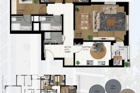 Продажа квартиры  в Измире, Турция 3+1, 127м2, №192150 – фото 3