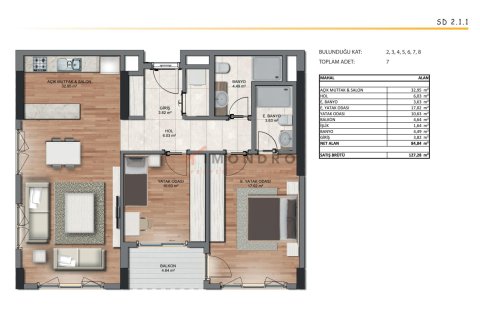 2+1 Wohnung  in Küçükçekmece, Istanbul, Türkei Nr. 188960 - 21