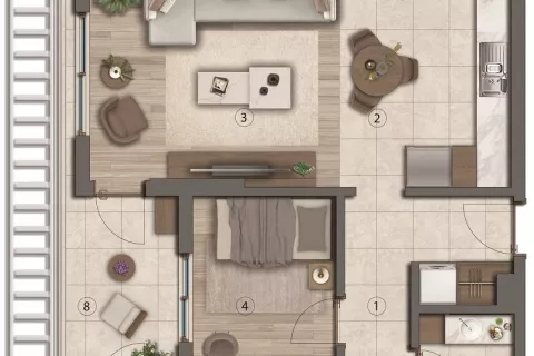 2+1 Lejlighed  i Mugla, Tyrkiet Nr. 183561 - 24