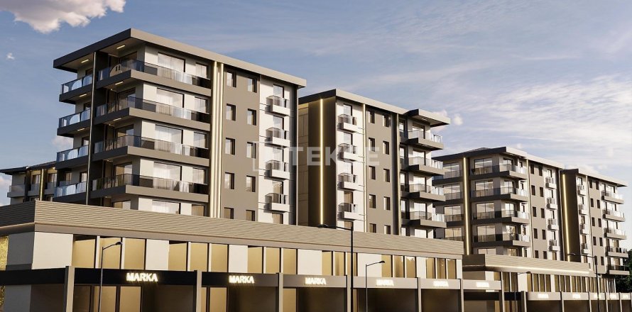 آپارتمان در  Antalya ، ترکیه 1 خوابه ، 68 متر مربع.  شماره 191645