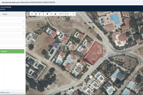 Land plot for sale  in Fethiye, Mugla, Turkey, 908m2, No. 192715 – photo 12