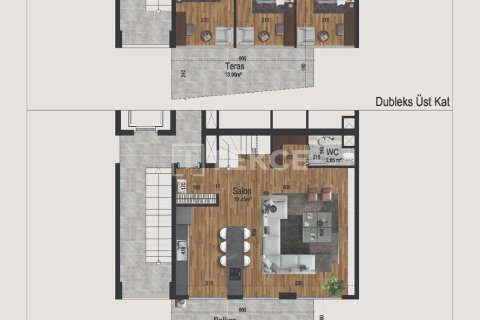 پنت هاس در  Antalya ، ترکیه 3 خوابه ، 155 متر مربع.  شماره 189130 - 24