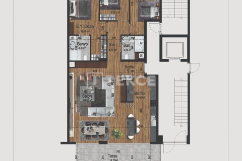 پنت هاس در  Antalya ، ترکیه 3 خوابه ، 155 متر مربع.  شماره 189130 - 25