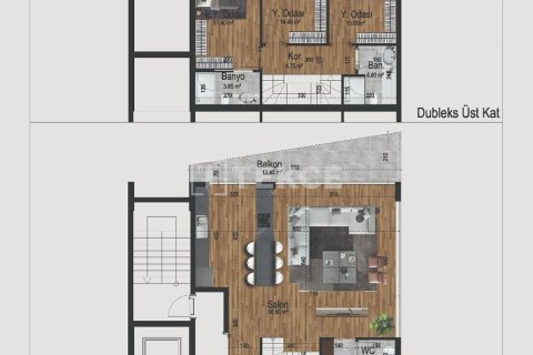 پنت هاس در  Antalya ، ترکیه 3 خوابه ، 155 متر مربع.  شماره 189130 - 17