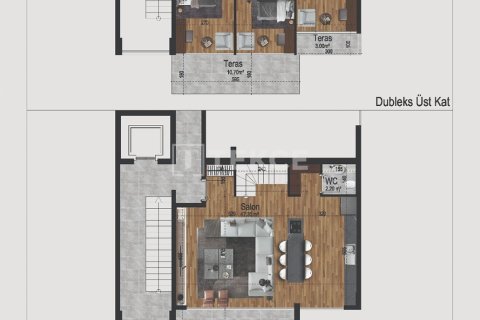 پنت هاس در  Antalya ، ترکیه 3 خوابه ، 155 متر مربع.  شماره 189130 - 16