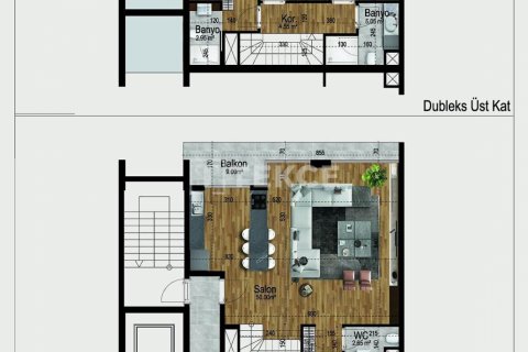 پنت هاس در  Antalya ، ترکیه 3 خوابه ، 155 متر مربع.  شماره 189130 - 21